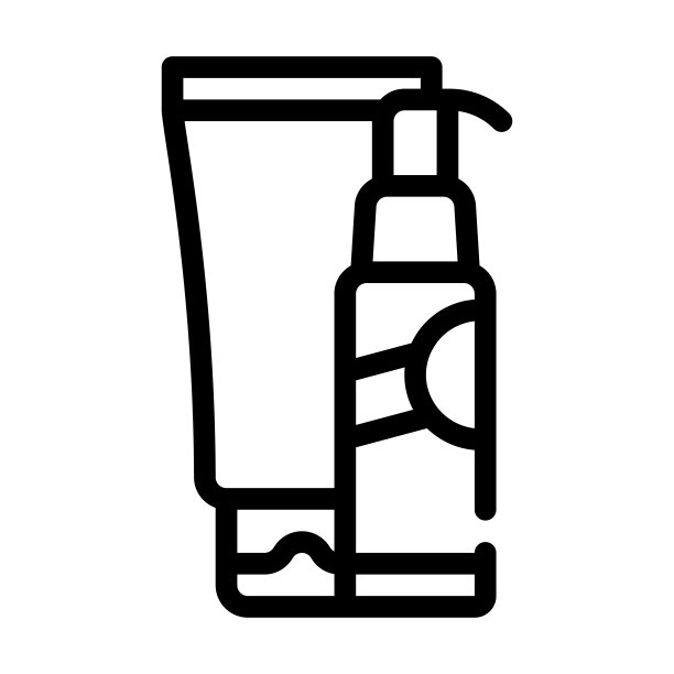 泻盐浴盐线图标矢量插图图片下载