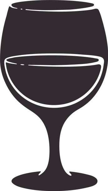 在酒杯上涂上酒的轮廓图片下载