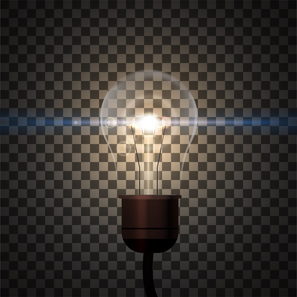 逼真的爱迪生灯泡图片下载
