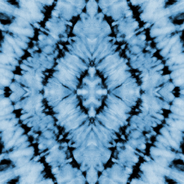 扎染shibori无缝图案。水彩画抽象结构。图片下载