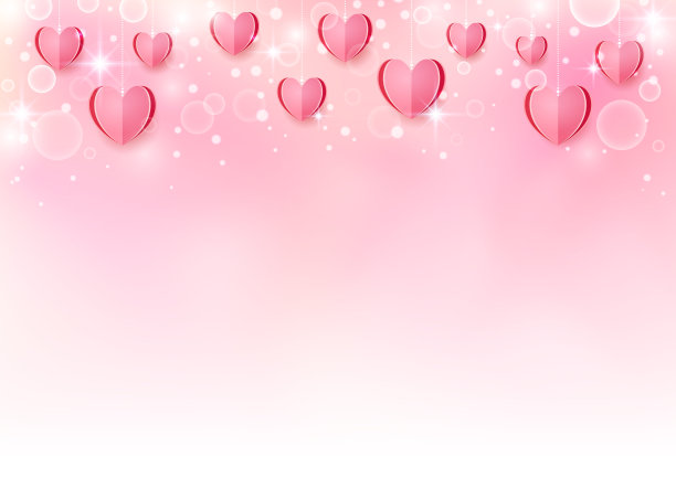 情人节心背景插图，画框素材图片