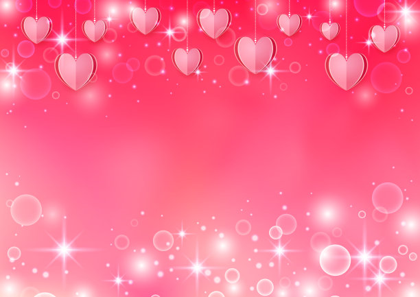 情人节心背景插图，画框素材图片