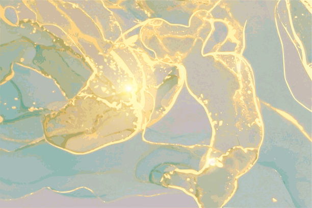 绿色、灰色、金色的大理石石材纹理图片下载