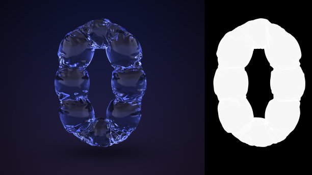 氖水数0。数字气泡设置字体。排版设计元素。图片下载