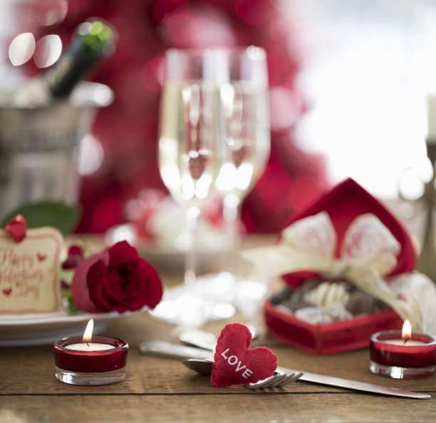 情人节餐桌图片下载