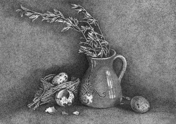 以古典方式手绘的静物画。高质量的图图片下载