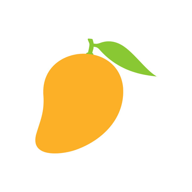 矢量芒果平面设计插图图片下载