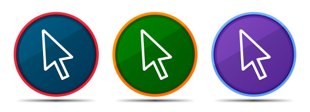 光标图标丝滑智能圆形按钮设置插图图片下载