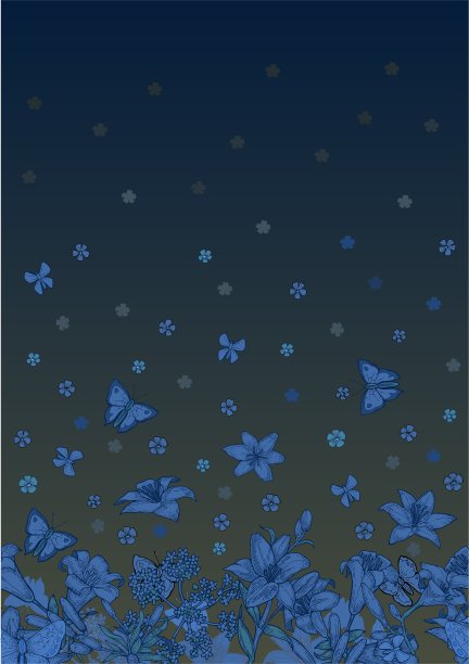 莉莉花。无缝的框架。背景说明。手绘轮廓。园林植物的开花抽象工厂图片。向量图片下载