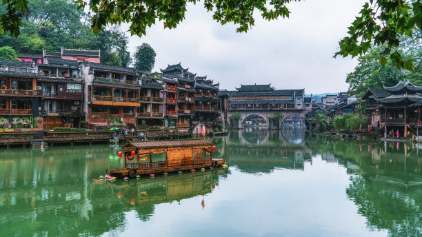 凤凰古城航拍图片下载