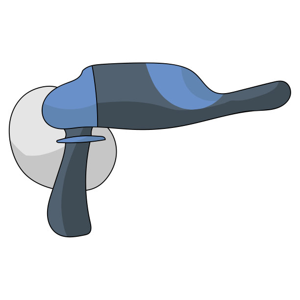 电动砂光机，蓝色卡通造型工具，矢量表面处理修复仪器图片下载