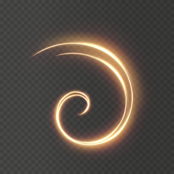光实际曲线。神奇闪闪发光的金色辉光效果图片下载