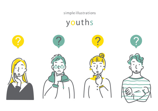 简单时尚的手绘插画，男女不限图片下载