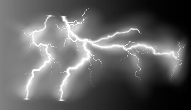 闪电闪电。闪电碰撞，强烈的电爆炸图片下载