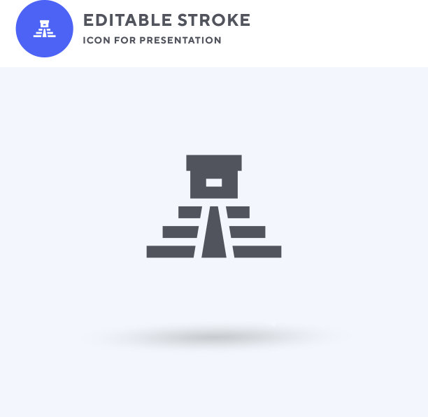 阿兹特克金字塔的图标充满了平坦的实心标志图片下载