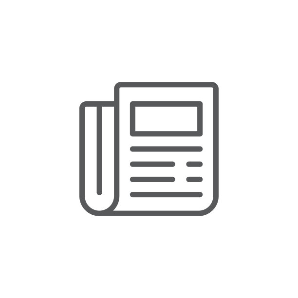 白色背景上隔离的报纸标题图标符号图片下载