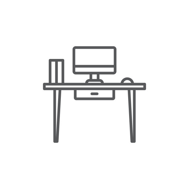 办公室工作空间办公桌图标符号工作空间图片下载