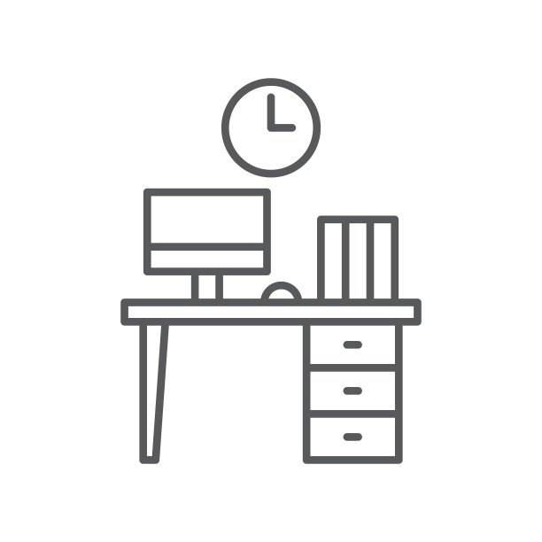 办公室工作空间办公桌图标符号工作空间图片下载