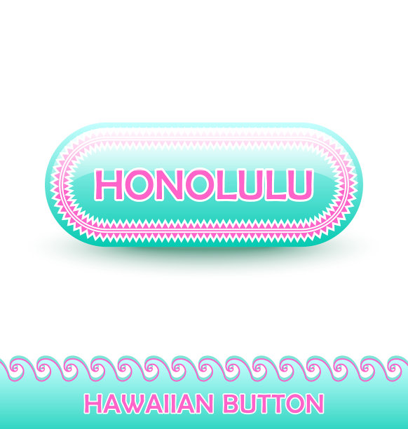 圆形和光滑的夏威夷纽扣图片下载