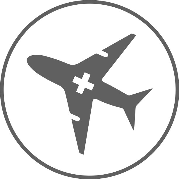 航空医疗图标灰色图形图片下载