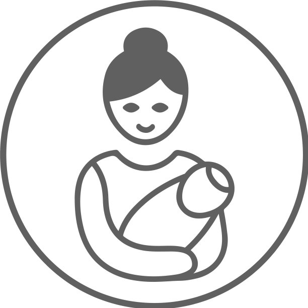 产后护理支持灰色图标儿童护理图片下载