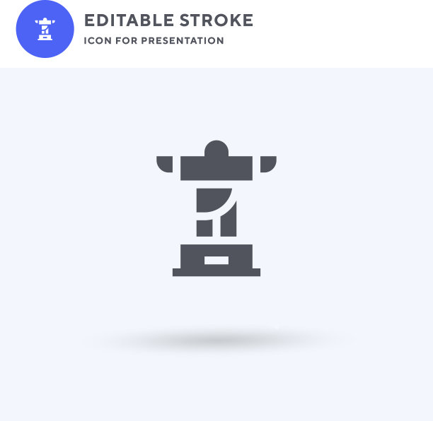 基督救赎者的图标充满了平坦的标志图片下载