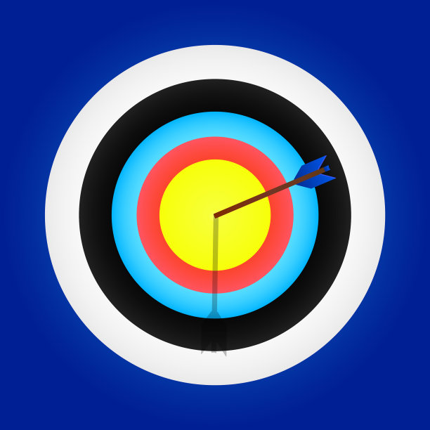 箭射中中间的一块板图片下载