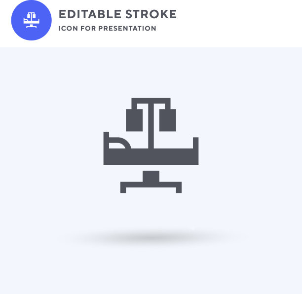 医院病床图标填平标志实图片下载