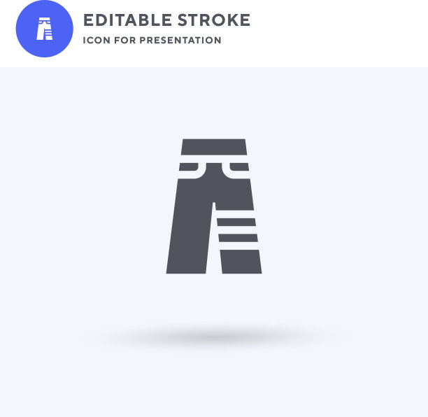 裤子图标填充平实标志图片下载