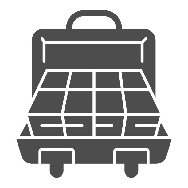 手提箱与金钱坚实的图标金融概念图片下载