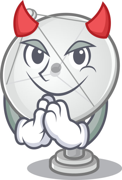 魔鬼卫星天线卡通人物设计图片下载