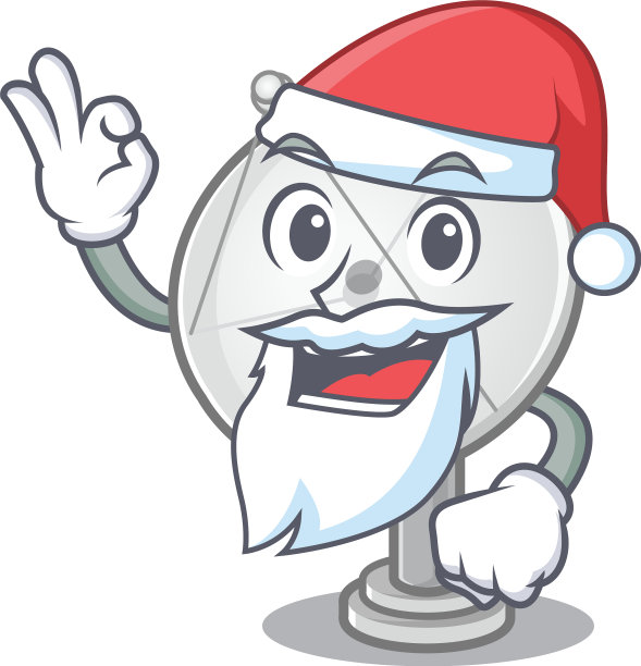 圣诞老人卫星天线吉祥物图片图片下载