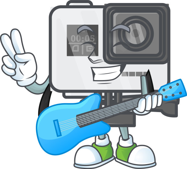 一个卡通人物的动作摄像机播放图片下载