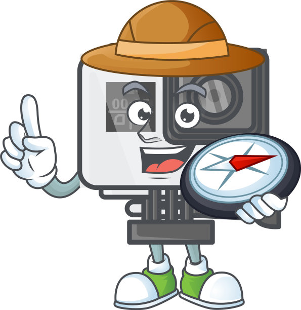 一个行动相机探索者卡通设计有一个图片下载