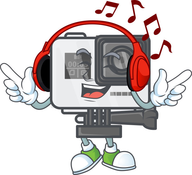 动作镜头卡通人物设计聆听图片下载