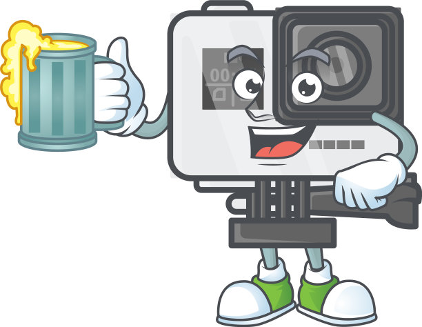 笑脸动作相机吉祥物设计一个图片下载