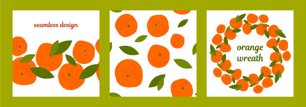 橘子和橘子图案图片下载