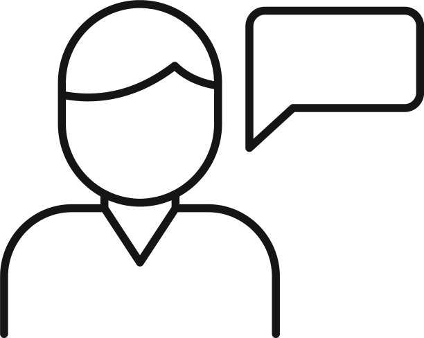 说书人演讲图标轮廓风格图片下载