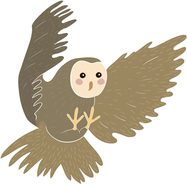 仓鸮展翅飞翔的性格图片下载