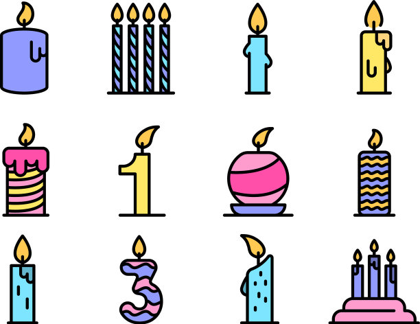 生日蜡烛图标图片下载