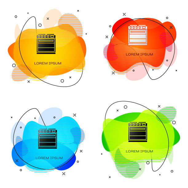 黑色烤箱图标孤立在白色背景图片下载