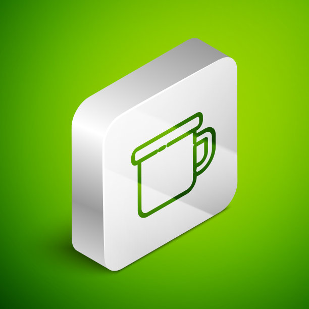 等距线露营金属杯图标孤立上图片下载