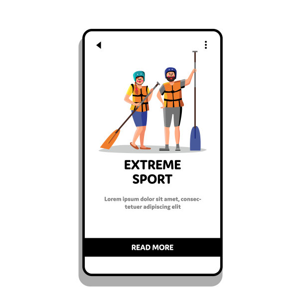 极限运动的人用桨漂流图片下载