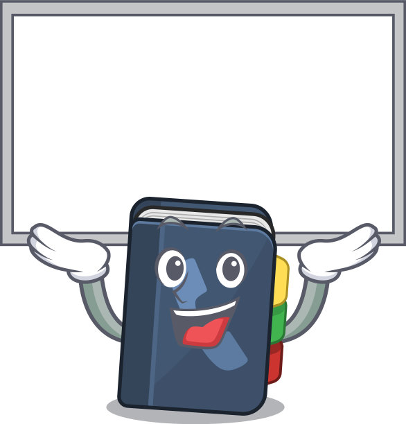 一个吉祥物图片电话簿举起了板图片下载