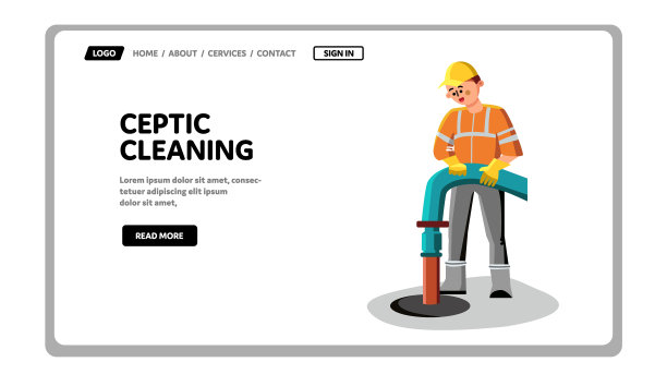 清洁和排空化粪池工人图片下载