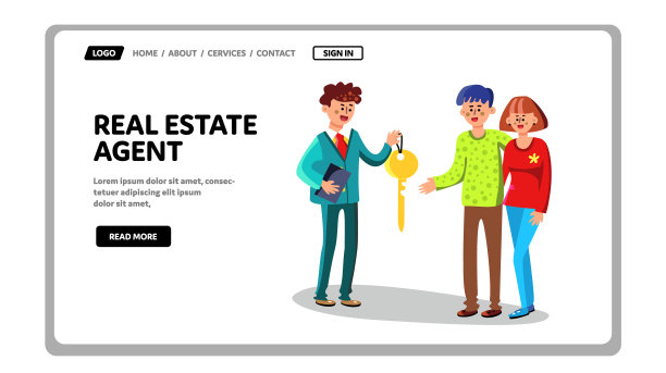 房地产经纪人给买家房子钥匙图片下载