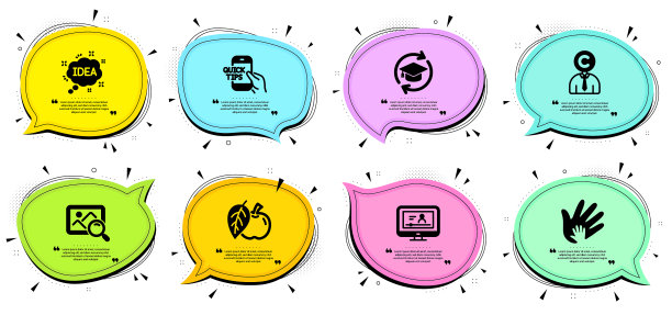 苹果在线视频和创意图标设置教育图片下载