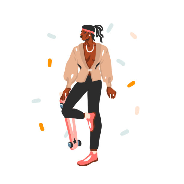 手绘抽象股票图形图片下载