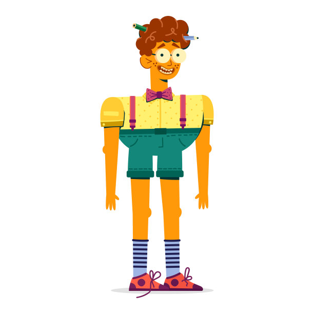 白色背景下穿短裤的人图片下载