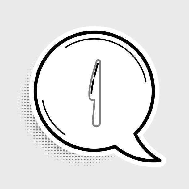 线刀图标孤立在灰色背景图片下载